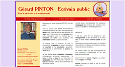 Desktop Screenshot of gerardpinton-ecrivainpublic.fr